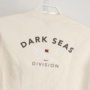 Dark Seas Division Sweatshirt Mens M White Pullover Fleece Graphic Logo